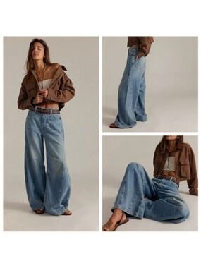 Free People We The Free Eden High Slouchy Flare Jeans Size 27